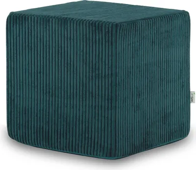 Produktbild von Ecopuf, Sitzhocker, Fußhocker aus Cordstoff, Quadratischer Hocker, 40x40cm