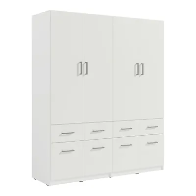 Produktbild von Kleiderschrank 4-türig, 181cm breit, weiß, TRIEST-166