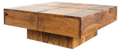 Immagine prodotto di Tavolino di design di Casa Padrino in legno massello naturale 80 x 30 cm - Tavolo da salotto Salon