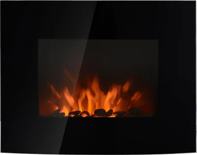 Produktbild von Elektrický krb 820-014, LED efekt, 7 farieb, nástenný, nerezová oceľ, 65 x 11,4 x 52 cm