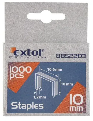 Obrázok produktu pre Sponky, balenie 1000 kusov, 6 mm, 10,6x0,52x1,2 mm