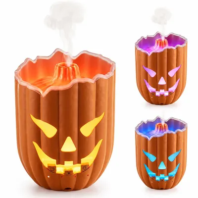 Produktbild von Duftdiffusor Kürbis, Ultraschall Aroma Diffuser mit 7 Farben LED, Fernbedienung, Timer, Luftbefeuchter, für Schlafzimmer & Wohnzimmer