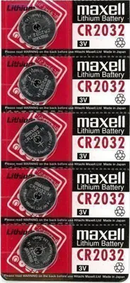 Immagine prodotto di Batteria a bottone al litio Maxell, CR2032, 3 V - pacco da 5