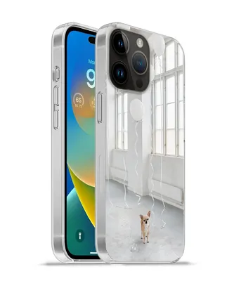Produktbild von MuchoWow® Handyhülle Schutzhülle Hülle für Apple iPhone 14 Pro Max Hund - Weiß - Luftballon Silikon Softcase Handy Hülle - Hardcover