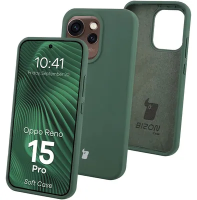Produktbild von Silikon Handyhülle für Oppo Reno 15 Pro, Bizon Soft Case, Dunkelgrün