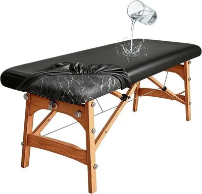 Image de Housse imperméable pour table de massage, dimensions 195 x 90 x 18 cm | Protection enPolyuréthanerésistante aux huiles, idéale pour les salons de beauté, les massages et les tatouages - Housse de protection lavable