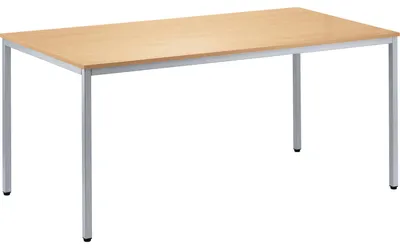 Produktbild von Konferenztisch 1.200x800mm Gestell alusilber Platte buche