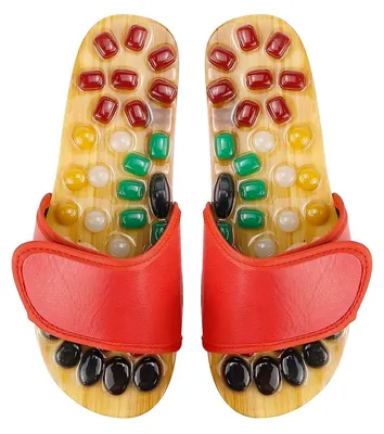 Image de Pantoufles de massage Jade pour les soins des pieds