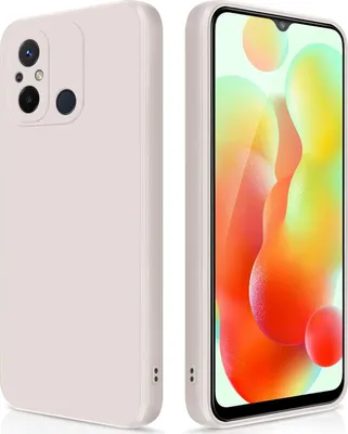 Produktbild von Silikon Hülle für Xiaomi Redmi 12C Flüssigsilikon Dünn Gel Gummi Matt Kratzfeste Schutzhülle Weiß