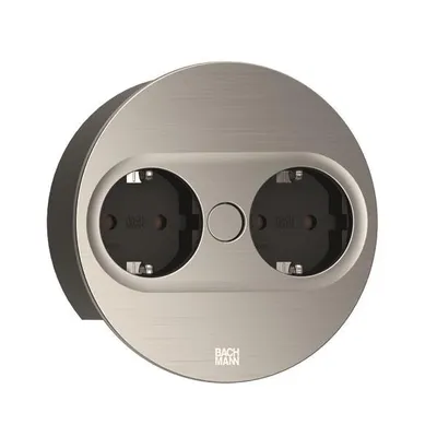 Produktbild von Einbausteckdose TWIST 2, rund, 2-fach