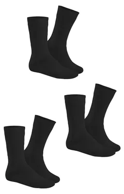 Obrázok produktu pre Hudson uni ponožky, 3-pack - Jednoduché, základné ponožky, hladké čierne 43-46