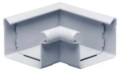 Produktbild von INEFA Rinnenwinkel 90 Grad kastenförmig Innenwinkel, PVC NW68 / 68mm Grau Wulst innen, Verbindungsstück Dachrinnenzubehör, Germany