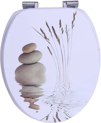 Immagine prodotto di Coperchio per WC in legno di alta qualità (Balance) con anima robusta e stabile, meccanismo Softclose e motivo decorativo