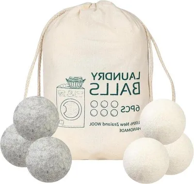 Immagine prodotto di Set di 6 palline per la lavatrice - Addolcitanti naturali - Adatte per lavatrice e asciugatrice - Palline ecologiche per il bucato - Lunga durata
