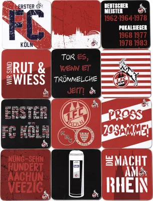 Produktbild von 1. FC Köln Kork-Untersetzer "Titel" 12er Set