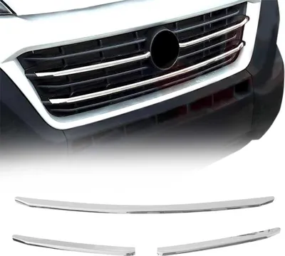 Produktbild von Kühlergrill Leisten Grillleisten für Fiat Ducato 2014-2025 Edelstahl Silber 3tlg