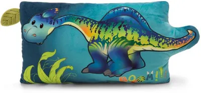 Produktbild von Azomor® Flauschiges Kissen mit Dinosauriermotiv für Kinder und Kuschelfans