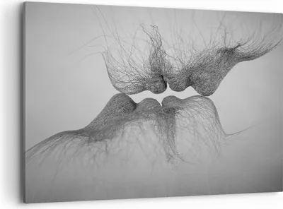 Produktbild von Bild auf Leinwand - Leinwandbild - Einteilig - Kuss Liebe Paar - 100x70cm - Wand Bild - Wanddeko - Wandbilder - Leinwanddruck - Bilder - Wanddekoration - Leinwand bilder - Wandbild - AA100x70-4967