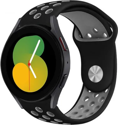 Produktbild von Strap-it Samsung Galaxy Watch 5 - 40mm Sportarmband (Schwarz/Grau)