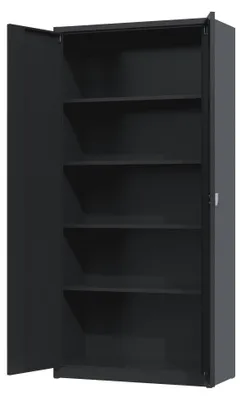 Produktbild von Povag Aktenschrank aus Stahl, Werkzeugschrank, Büroschrank, 195x92x60 cm Schwarz