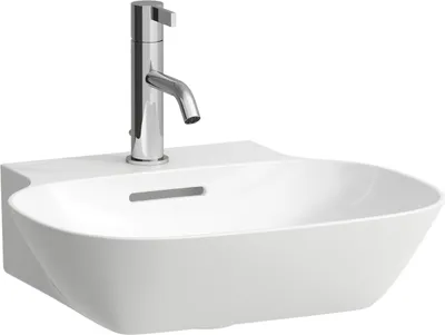 Produktbild von LAUFEN INO Handwaschbecken, 1 Hahnloch, mit Überlauf, 450x410mm, H8153010001041