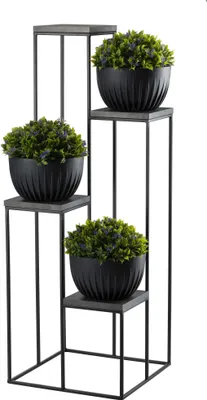 Produktbild von Blumenständer Blumentreppe schwarz 110cm Metall Dekoration