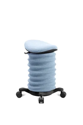 Produktbild von Topstar Sitness 4D mit Rollen hellblau/schwarz ergonomischer Sitzhocker, Aktivhocker gegen Rückenschmerzen