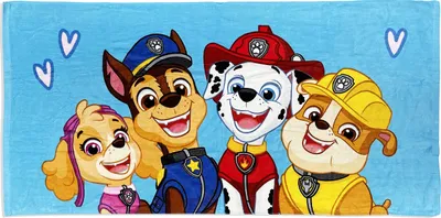 Produktbild von Paw Patrol Duschtuch Badetuch Strandtuch blau 70 x 140cm