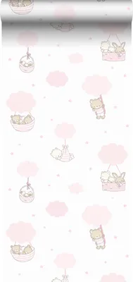 Immagine prodotto di Carta da parati Sanders & Sanders animali rosa e bianchi - 640446 - 53 cm x 10 m