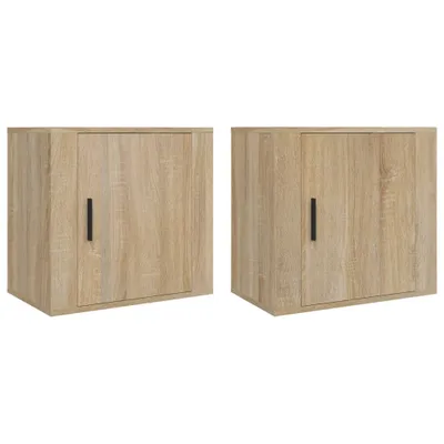 Produktbild von Wand-Nachttische 2 Stk. Sonoma-Eiche 50x30x47 cm