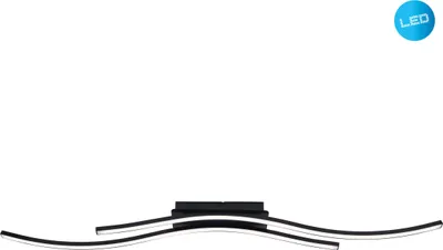 Produktbild von Näve Leuchten LED Deckenleuchte "ONDA" L:96cm LED Deckenleuchte "ONDA" L:96cm Deckenleuchten - LED Deckenleuchte "ONDA" L:96cm, Deckenlampe im Modern Style, aus Metall und Kunststoff in schwarz, 96 x 8 x 8,5 cm, inkl. LED