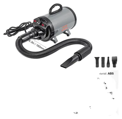 Immagine prodotto di Asciugacapelli per cani, potenza 2000W, velocità del vento 70m/s, grigio