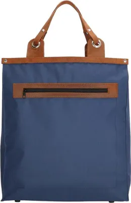 Produktbild von Boodschappentas lederen hengsel blauw