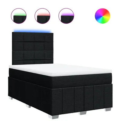 Produktbild von Boxspringbett mit Matratze Schwarz 120x200 cm Stoff