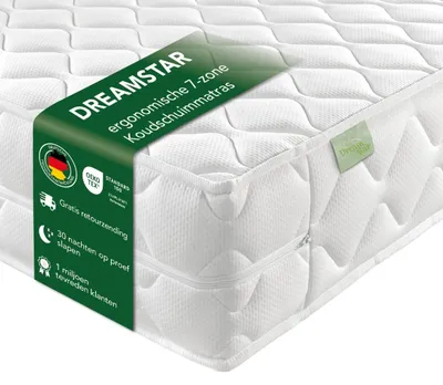 Productafbeelding van Ergonomische 7-zone XXL draaikussen | 90 x 200 cm | 22 cm | H2 & H3 | Ergo Flex XXL