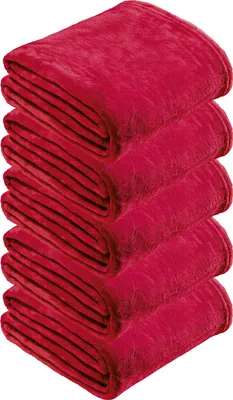 Produktbild von REDBEST Wohndecke 5er-Pack Amarillo" rot 130x180 cm"