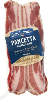Produktbild von Speck Pancetta Stagionata Dolce Fette Italienisch 170g - San Vincenzo