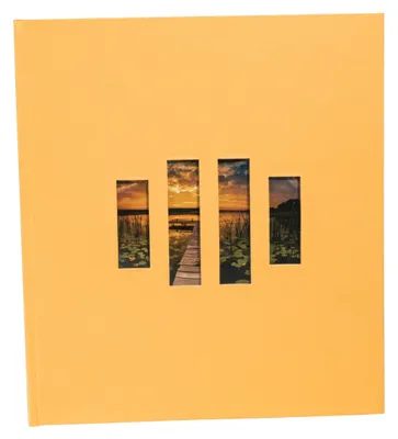 Zdjęcie produktu dla Exacompta album fotograficzny MILANO 29x32 cm 60 czarnych stron pomarańczowy