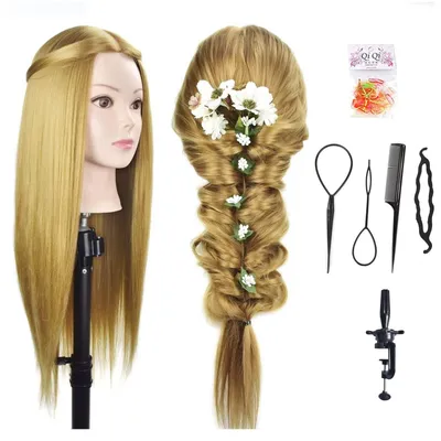 Productafbeelding van Solidchoice - Haardressing Oefenhoofd met Synthetisch Haar