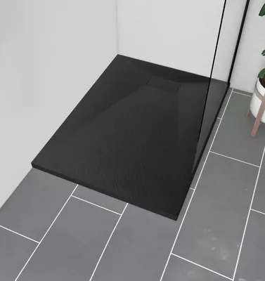 Zdjęcie produktu dla Brodzik antracytowy Brodzik MARWELL ?upek antracytowy - 120x90cm, Obraz wygenerowany przez AI