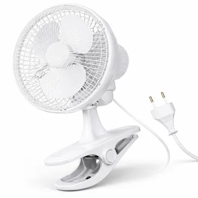 Obrázok produktu pre Stolný ventilátor s osciláciou 90° – Tichý ventilátor s 3 stupňami rýchlosti a prenosným dizajnom (ventilátor s priemerom 16 cm)