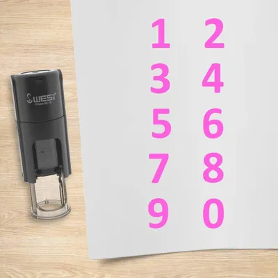 Immagine prodotto di Set di timbri CombiCraft numeri da 0 a 9 rosa