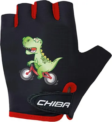 Produktbild von CHIBA Cool Kids - Kinder Fahrrad-Handschuhe S, Dinosaurie, atmungsaktiv, grif....