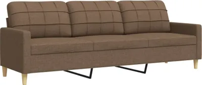Produktbild von 3-Sitzer-Sofa Braun 210 cm Stoff