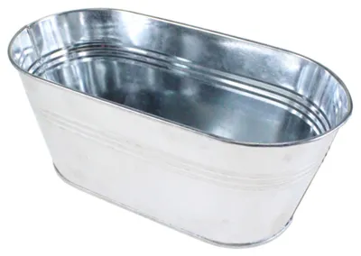 Produktbild von Jardiniere 28,3cm Zink silber Deko Schale Blech Übertopf Pflanztopf Pflanzschale