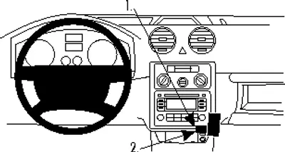 Produktbild von Brodit ProClip Fahrzeughalter 854684 - Winkelbefestigung - Volkswagen Caddy 04-15