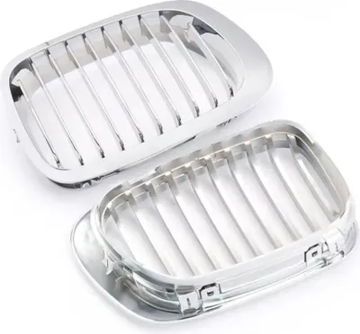 Image de Grille Dynex pour BMW E46 Série 3 Cabriolet (1999-2002) - Grille de rein chromée - Grille avant Deluxe - Montage facile - Accessoires automobiles de haute qualité Cache avant