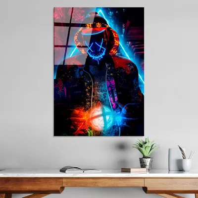 Obrázok produktu pre Wallity, UV-079 70 x 100, Dekoratívny obraz z tvrdeného skla, 100 % tvrdené sklo, Viacfarebné, 70 x 100 cm
