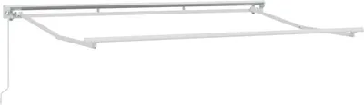 Image de vidaXL Cadre d'auvent réglable, blanc, 3,5 x 2 m, acier
