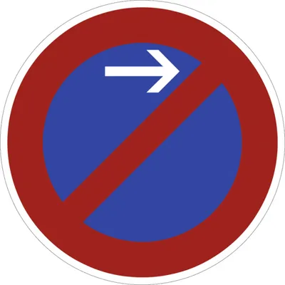 Produktbild von Verkehrsschild VZ286-21, Eingeschränktes Haltverbot Anfang(Linksaufstellung),...